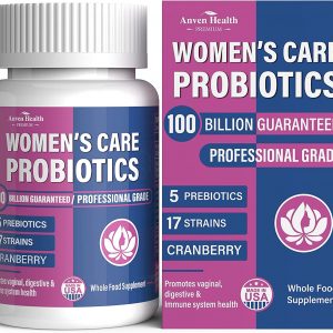 Probiotics for Women - Women's Probiotics Supplements with Organic Prebiotics & Cranberry to Help Maintain Yeast Balance, Digestive Immune Vaginal | Raw Probiotics 100 Billion CFU 17 Strains; 60 Caps