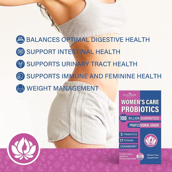 Probiotics for Women - Women's Probiotics Supplements with Organic Prebiotics & Cranberry to Help Maintain Yeast Balance, Digestive Immune Vaginal | Raw Probiotics 100 Billion CFU 17 Strains; 60 Caps - Image 3
