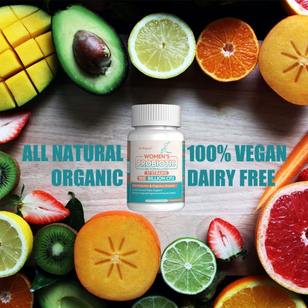 Probiotics for Women 100 Billion CFU - Probiotics Prebiotics with 7 Digestive Enzymes to Support Digestive Vaginal & Immune Health Nutrient Absorption Supplement | 30-Day Supply - Image 3